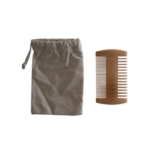 Carregar imagem no visualizador da galeria, Bamboo Beard Comb Natural Hair Shape Sturdy Handle Eco-Friendly Detangle Travel Style Comb