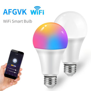 AFGVK Smart Bulb WiFi Light Bulbs Color Changing Light Bulb Smart Light Bulbs Works With Alexa & Google Assistant A19 RGB Alexa Light Bulb No Hub Required 60W Equivalent 800LM CRI>90