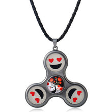 Load image into Gallery viewer, Unisex Fidget Spinner Smile Face Trinity Necklace Pendant Necklace for Men Women - Beijooo