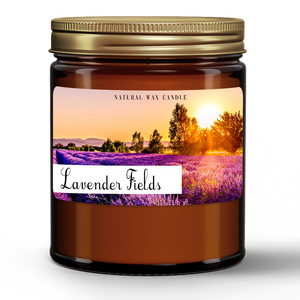 Lavender Fields Natural Wax Candle - Beijooo