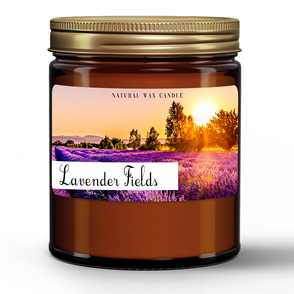 Lavender Fields Natural Wax Candle - Beijooo