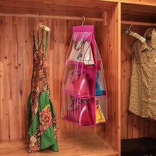 Load image into Gallery viewer, 6 Pockets Handbag Hanging Storage Organizer Wardrobe Closet Bag Hanger - Beijooo