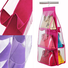 Load image into Gallery viewer, 6 Pockets Handbag Hanging Storage Organizer Wardrobe Closet Bag Hanger - Beijooo