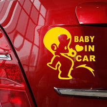 Load image into Gallery viewer, Cartoon Pee Baby In Car Letter Decal Reflective Vehicle Truck Window Sticker - Beijooo