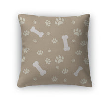 Carregar imagem no visualizador da galeria, Throw Pillow, With Dog Paw Print And Bone - Beijooo