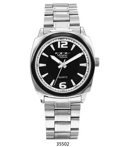 M Milano Expressions  Silver Metal Band Watch with Silver Case - Beijooo