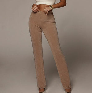 early sunny season

 high-rise broad
 Leg Pants young lady
 Bottoms firm High Elastich Flare Pants bondage
 casual wear
 Beach Party Trousers - Beijooo