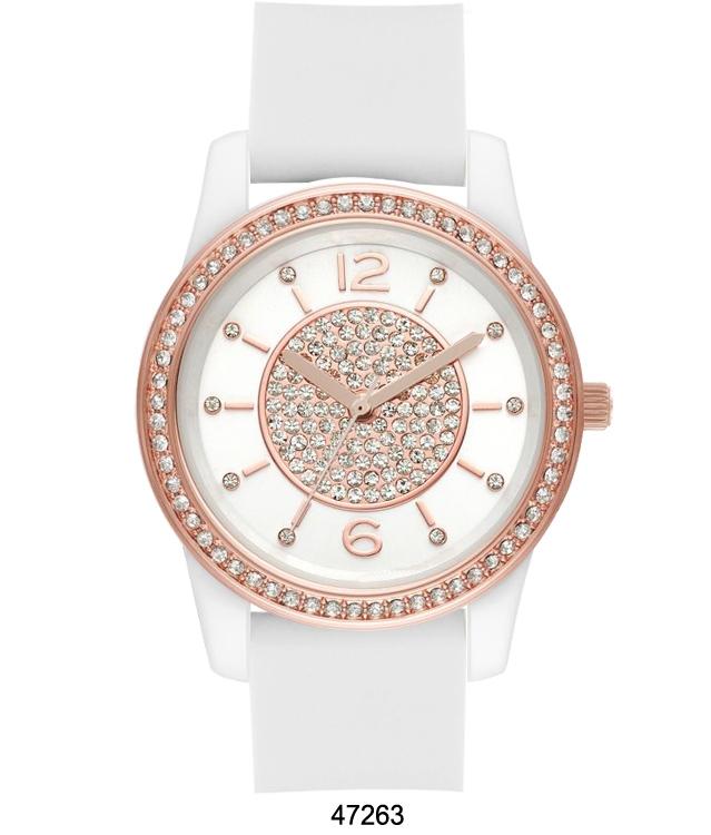 M Milano Expressions White Silicon Band Watch with White - Beijooo