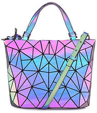 Load image into Gallery viewer, Geometric Purse Holographic Purse Handbag Wallet Color Changes Rainbow Effect Luminous - Beijooo