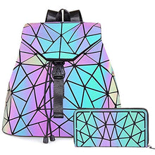 Carregar imagem no visualizador da galeria, Geometric Purse Holographic Purse Handbag Wallet Color Changes Rainbow Effect Luminous - Beijooo