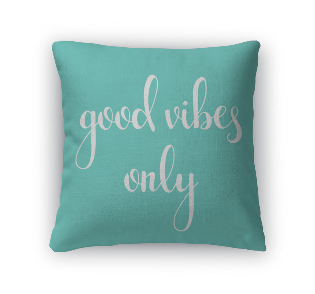 Throw Pillow, Positive Quote Good Vibes Only - Beijooo