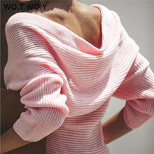 Load image into Gallery viewer, attractive Cruz V Neck Stitching sweater sweater young lady
   Pullover Escavar  back cut low
 Streetwear cardy - Beijooo