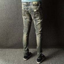 Carregar imagem no visualizador da galeria, Italian royal
 Retro printed Mens Jeans slender
 Fit jean
 Buttons Pants Brand Jeans best
 trendy Streetwear Classic Jeans Men - Beijooo