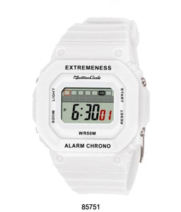 Montres Carlo White Digital 50 Meter LCD Watch - Beijooo