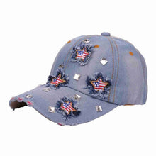 Carregar imagem no visualizador da galeria, Snapback best jean
 Jeans Baseball Caps with American Flag Star - Beijooo