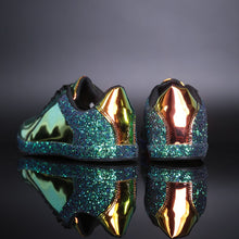 Carregar imagem no visualizador da galeria, Sneakers Gold shimmer Shinny Bling Trendy Casual Wear Oxford Shoes Woman Lady Ballet Flats Glossy Sneakers Espadrilles - Beijooo