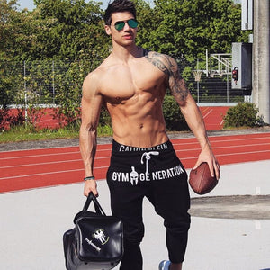 Mens pp pp cotton Sweatpants Gyms Pant playing
 trousers Joggers dj sports
 Pencil Pants - Beijooo