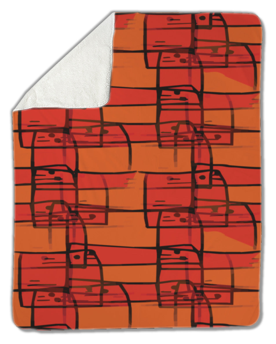 Blanket, Orange Texture Background - Beijooo