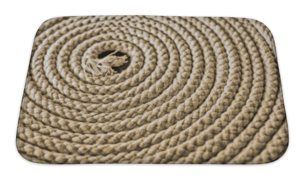 Bath Mat, Nautical Rope In Spiral - Beijooo