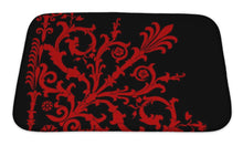 Carregar imagem no visualizador da galeria, Bath Mat, Red On Black Corner Pattern - Beijooo