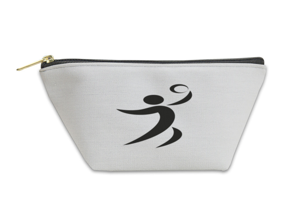 Accessory Pouch, Volleyball Icon On Square Monochrome On White - Beijooo