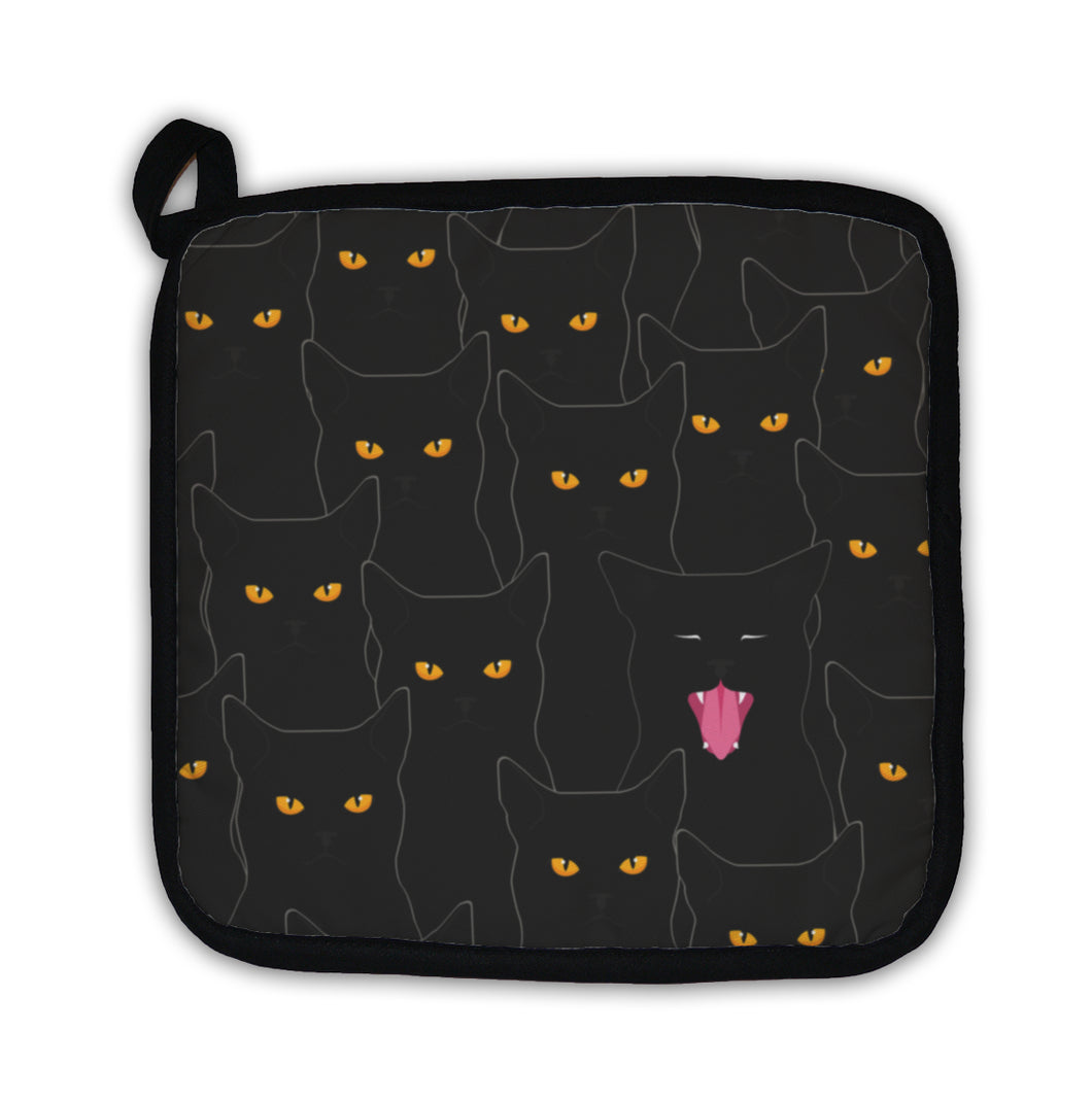Potholder, Black Cats Pattern - Beijooo