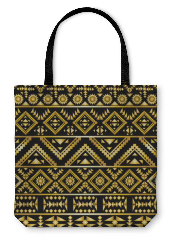 Tote Bag, Aztec Pattern Art Deco Style - Beijooo