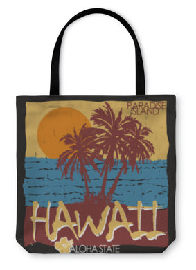Tote Bag, Hawaii Tropical Beach Tshirt - Beijooo