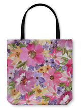 Load image into Gallery viewer, Tote Bag, Beautiful Floral Pattern Watercolor Painting - Beijooo