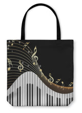 Load image into Gallery viewer, Tote Bag, Music Notes Piano - Beijooo