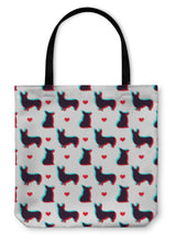 Load image into Gallery viewer, Tote Bag, Corgi Dog With 3d Effect Pattern For Use In Design - Beijooo