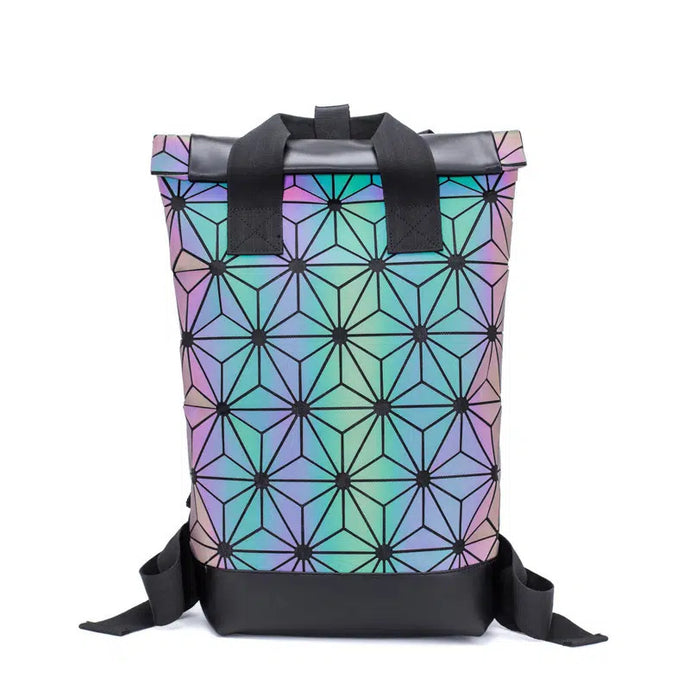 Geometric Luminous Computer Backpack 15.6 Inch Laptop Backpack Everyday Wear