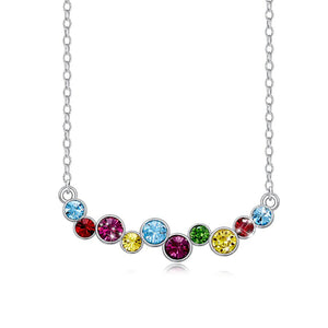 Swarovski Crystals Rainbow Bubbles  Necklace - Beijooo