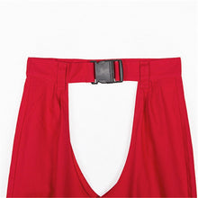 Carregar imagem no visualizador da galeria, Ladies slit Out having with buckle
 Waist Pants not fitting tightly
 casual wear
 Sweat Pants Pantalon Hip Hop Sudadera Mujer Harem Red Trousers - Beijooo