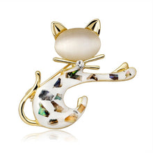 Load image into Gallery viewer, Lively Pride Cat Brooch for Party husk heavy metal
 Crown Blue Crystal Enamel Pin Black Animal Brooch for young lady
 Jewelry add-ons - Beijooo