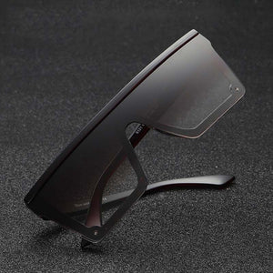 Male Flat Top Sunglasses Men Brand Black Square Shades UV400 multiple colors
 aviators
 For Men Cool single piece Designer - Beijooo