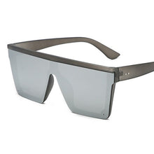 Load image into Gallery viewer, Male Flat Top Sunglasses Men Brand Black Square Shades UV400 multiple colors
 aviators
 For Men Cool single piece Designer - Beijooo