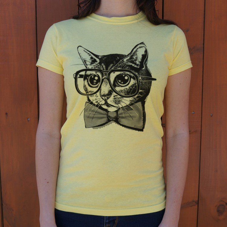 Nerd Cat T-Shirt (Ladies) - Beijooo
