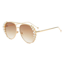 Load image into Gallery viewer, Personality pearls
s
 Sunglasses young wemon
 lovish style
 Sunglasses Driving Sunglasses Ocean Sheet Glasses - Beijooo