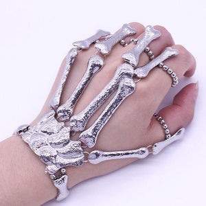 Props Gift Fun night party
 Party Punk Finger Bracelet Gothic Skull Skeleton Bone Hand Finger Bracelet - Beijooo