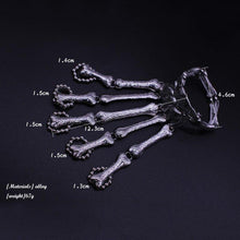 Carregar imagem no visualizador da galeria, Props Gift Fun night party
 Party Punk Finger Bracelet Gothic Skull Skeleton Bone Hand Finger Bracelet - Beijooo