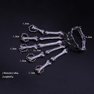 Props Gift Fun night party
 Party Punk Finger Bracelet Gothic Skull Skeleton Bone Hand Finger Bracelet - Beijooo