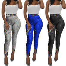 Load image into Gallery viewer, S-3XL Pencil Pants Color Sequined Street Office longer
 Leggings young lady
 Lady Street Beach casual wear
 Pants - Beijooo