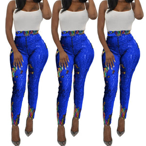S-3XL Pencil Pants Color Sequined Street Office longer
 Leggings young lady
 Lady Street Beach casual wear
 Pants - Beijooo