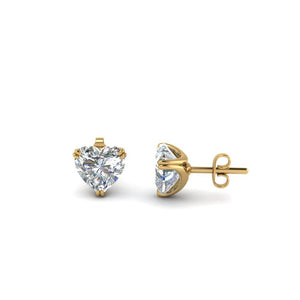 Heart Stud Earrings Made with Swarovski Elements in Sterling Silver Plated - Beijooo