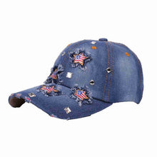 Load image into Gallery viewer, Snapback best jean
 Jeans Baseball Caps with American Flag Star - Beijooo