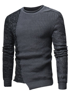 Spliced Raglan Sleeve Pullover Sweater - Beijooo