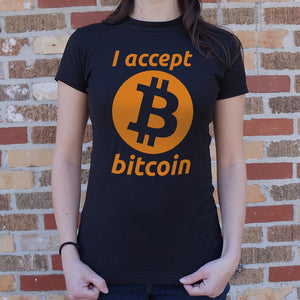 I Accept Bitcoin T-Shirt (Ladies) - Beijooo