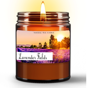 Lavender Fields Natural Wax Candle - Beijooo