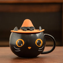 Load image into Gallery viewer, Mysterious Black Cat Cup Cute Limited Edition Halloween Coffee Mug Tea Cup - Beijooo